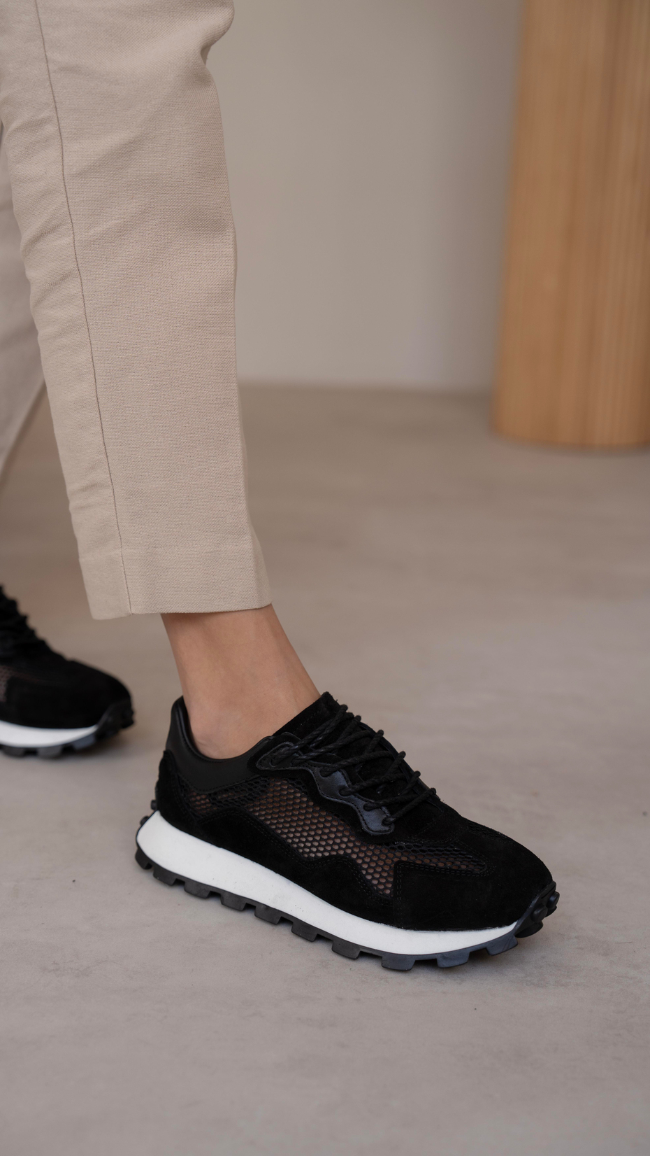 Köln Siyah Süet   Hakiki Deri   Spor Ayakkabı