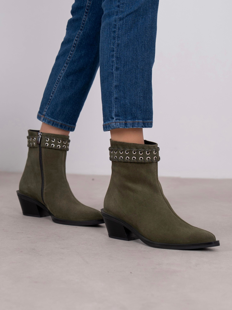 Kora Haki Süet Hakiki Deri Kadın Bot