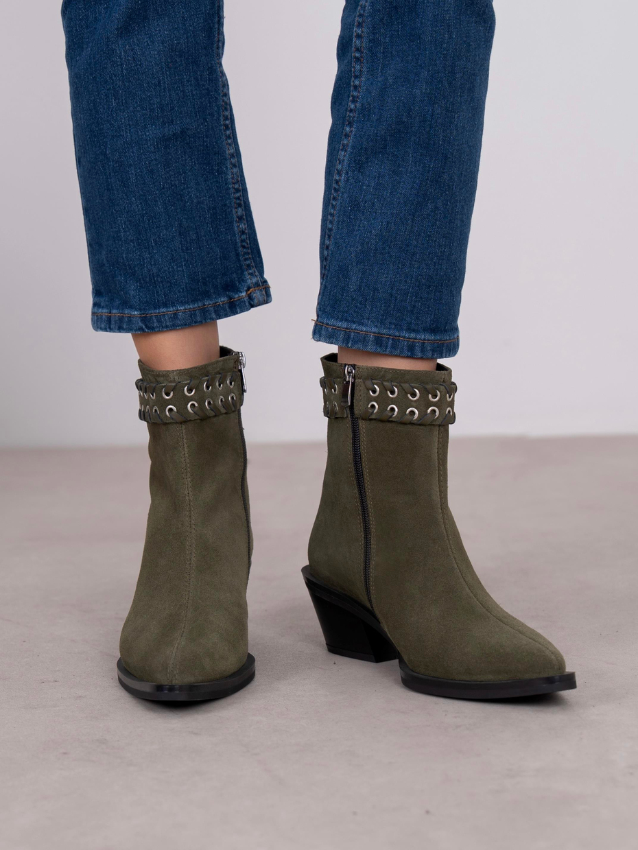 Kora Haki Süet Hakiki Deri Kadın Bot