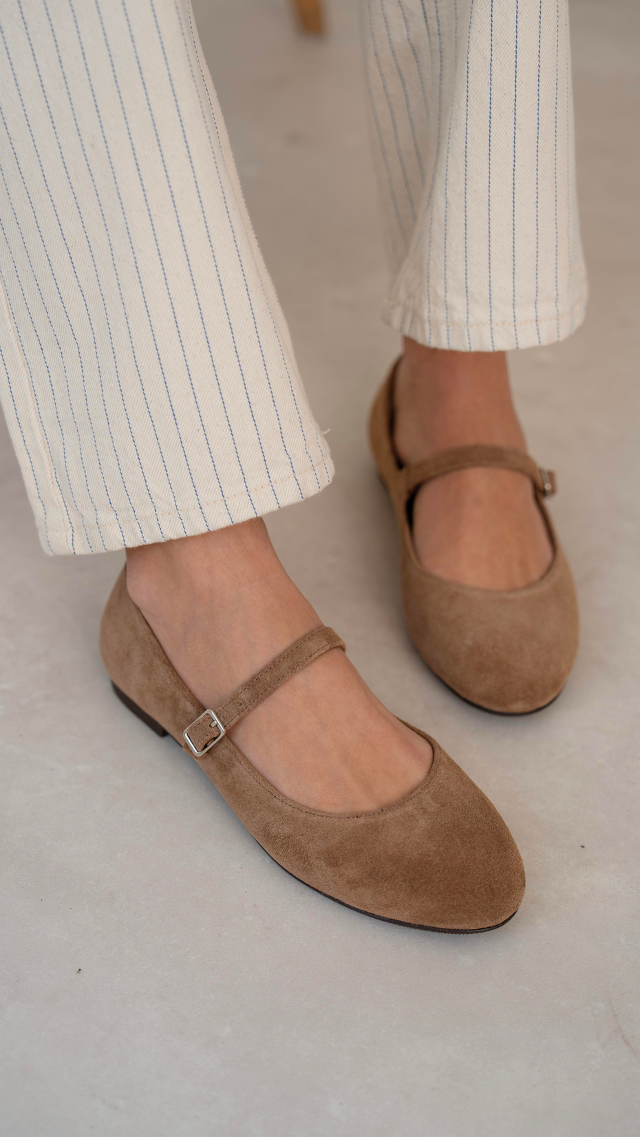 Kostas Camel Süet   Hakiki Deri   Babet