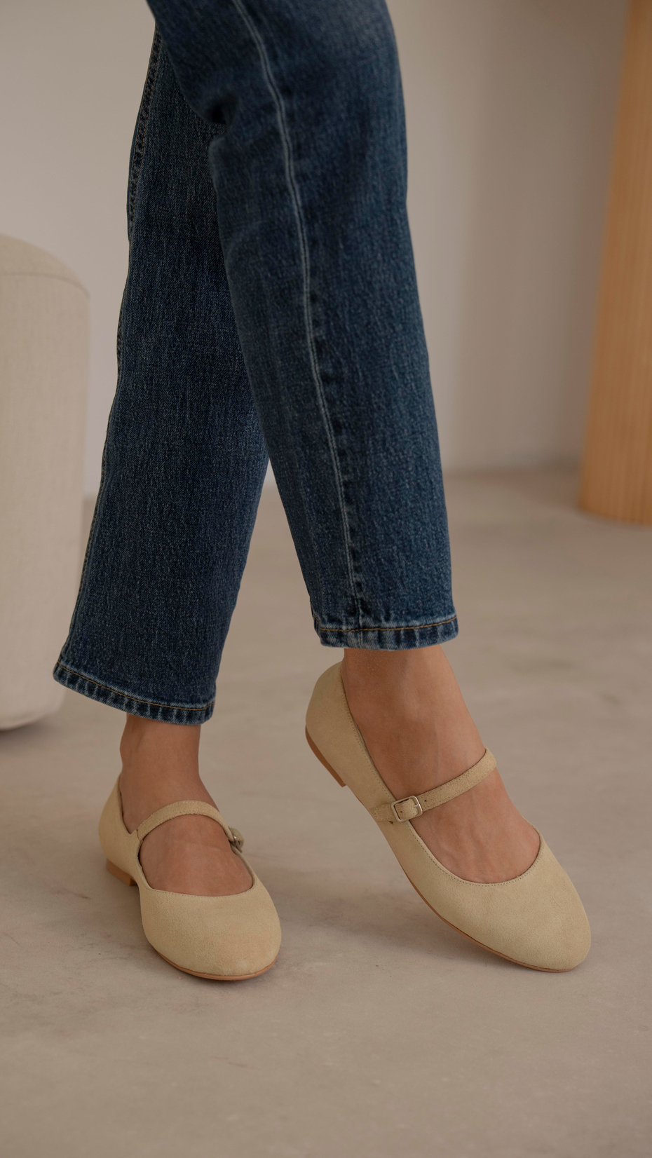 Kostas Sarı Süet   Hakiki Deri   Babet