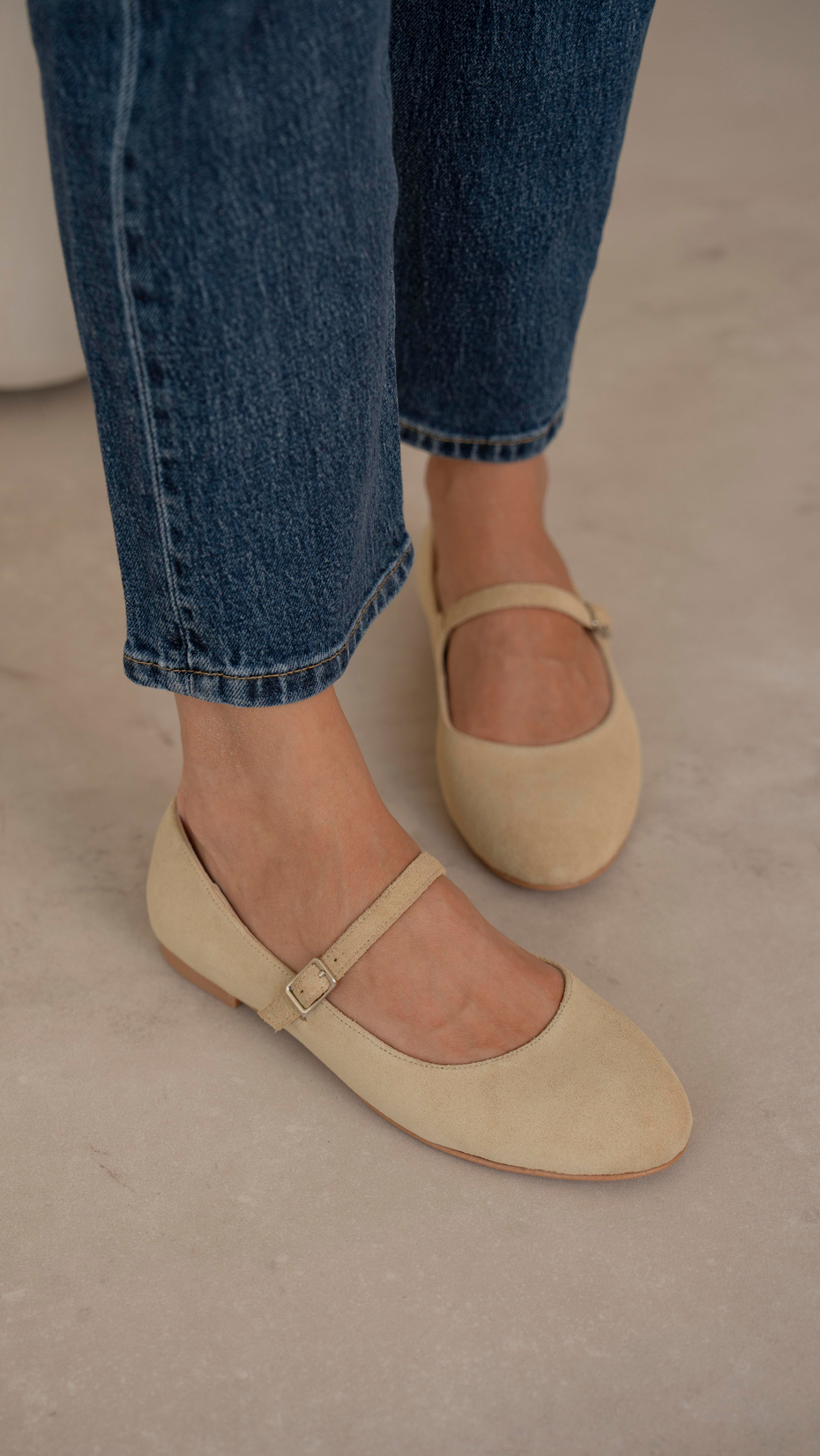 Kostas Sarı Süet   Hakiki Deri   Babet