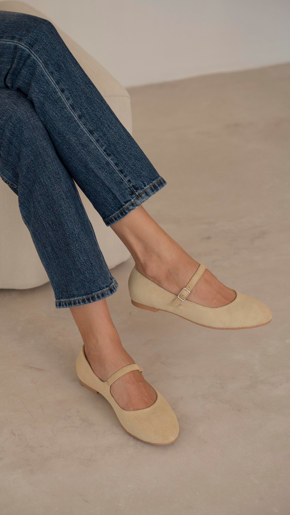 Kostas Sarı Süet   Hakiki Deri   Babet