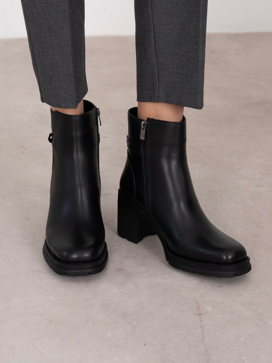 Kreya Siyah Hakiki Deri Kadın Bot