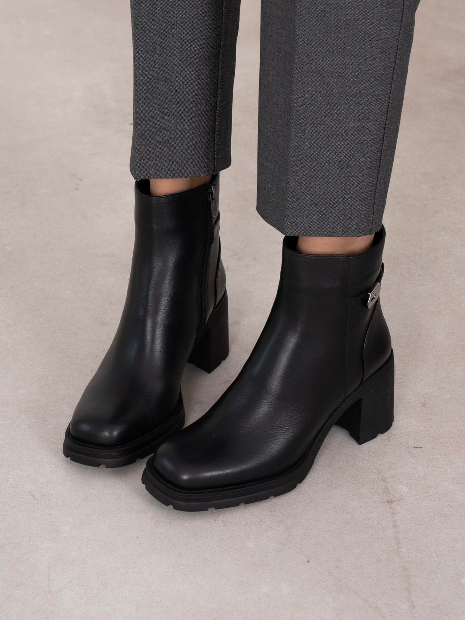 Kreya Siyah Hakiki Deri Kadın Bot