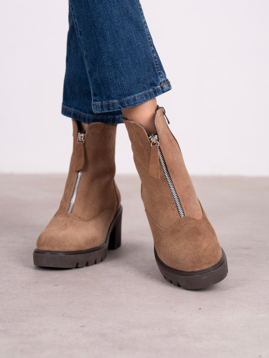 Kristina Camel Süet Hakiki Deri Kadın Bot