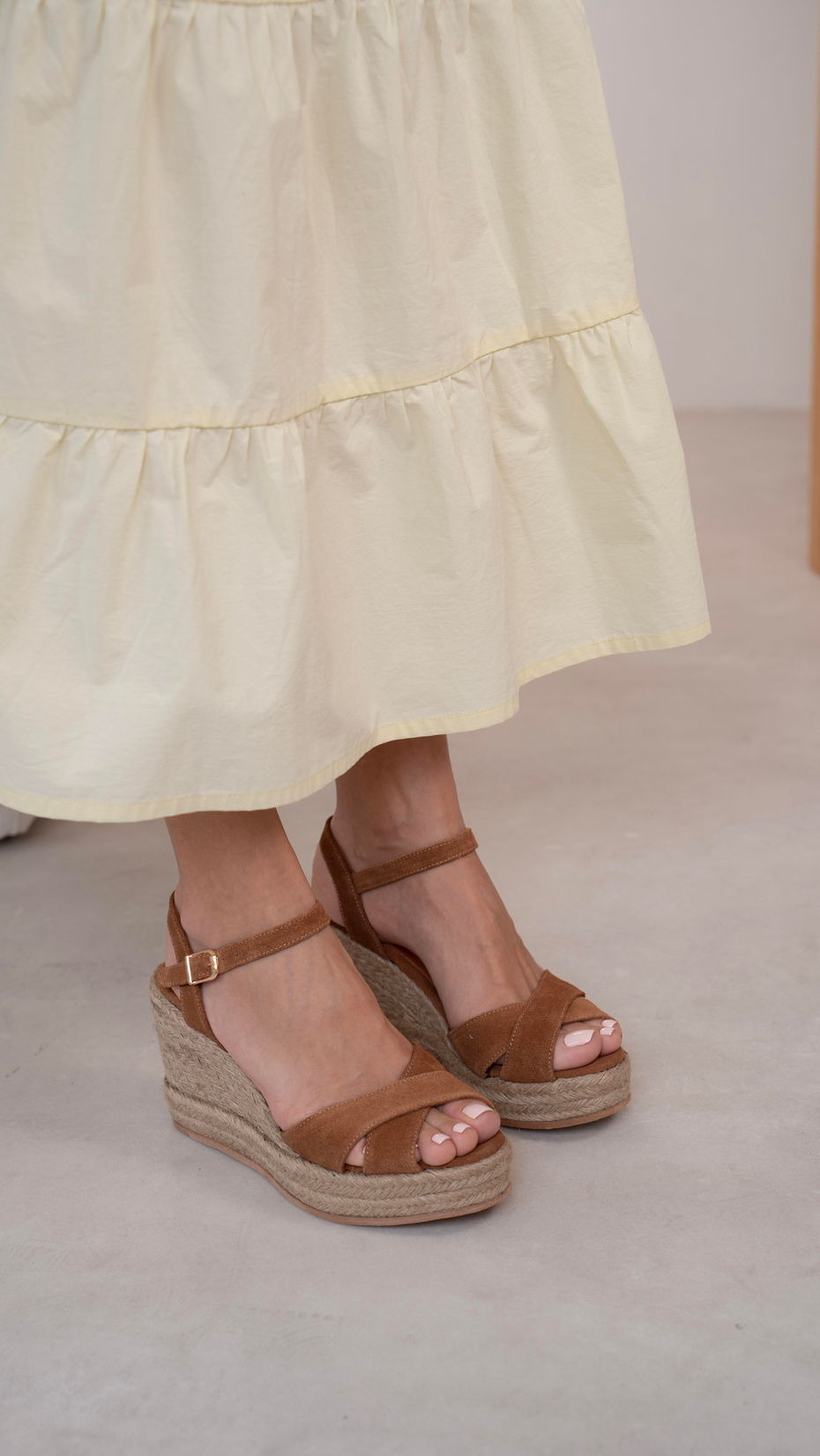 Kuzma Taba Süet   Hakiki Deri   Sandalet