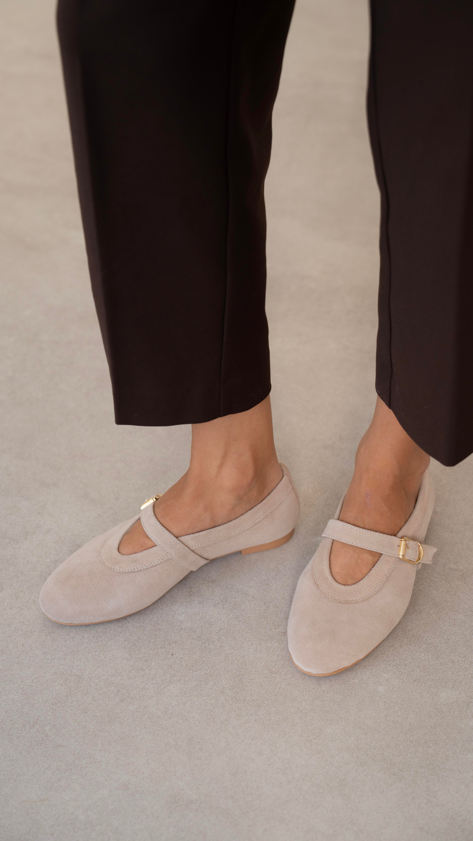 Lona Bej Hakiki Süet Kadın Babet