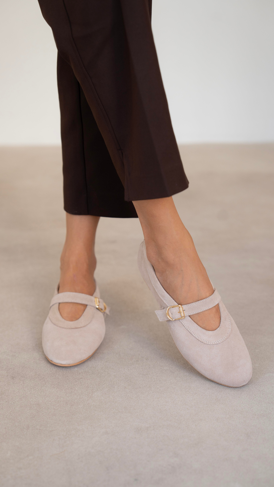 Lona Bej Hakiki Süet Kadın Babet