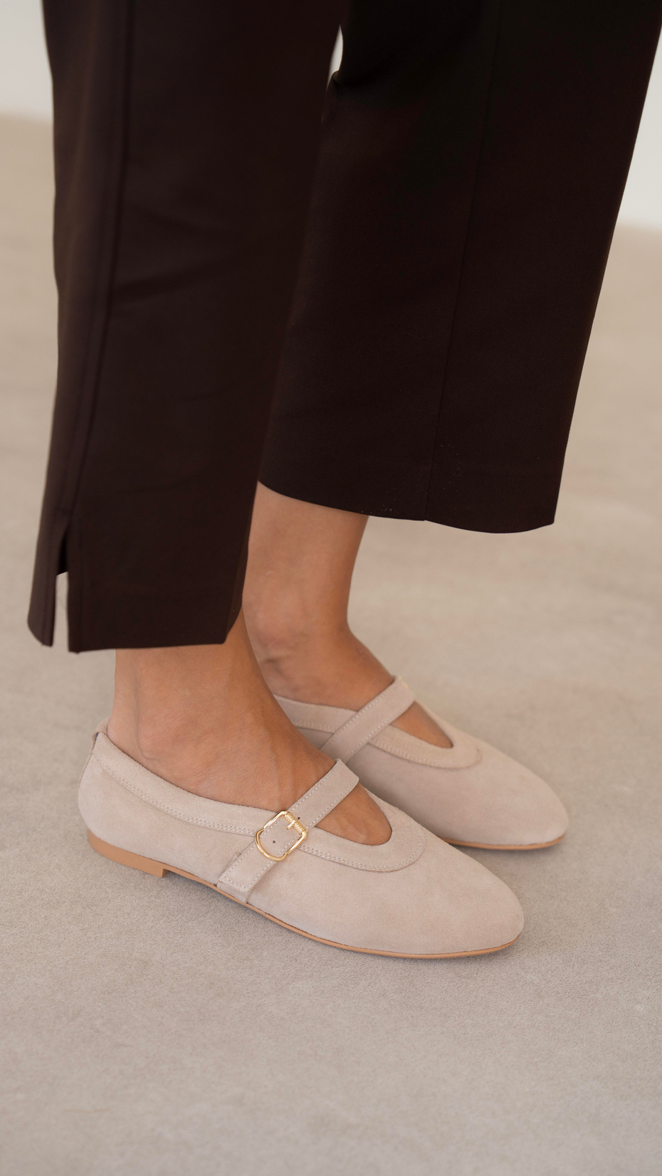 Lona Bej Hakiki Süet Kadın Babet