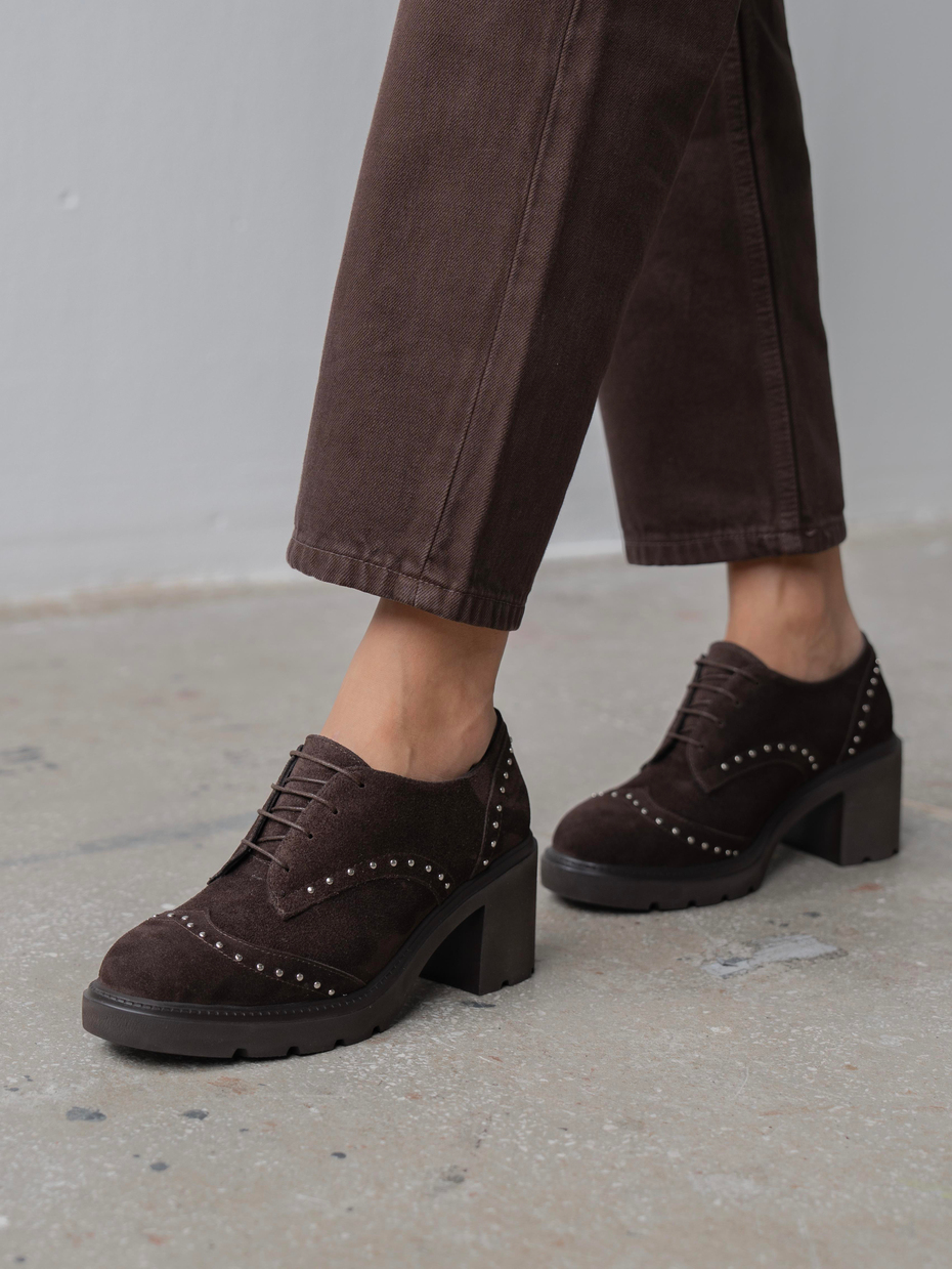 Lysi Koyu Kahve Süet Hakiki Deri Kadın MAKOSEN