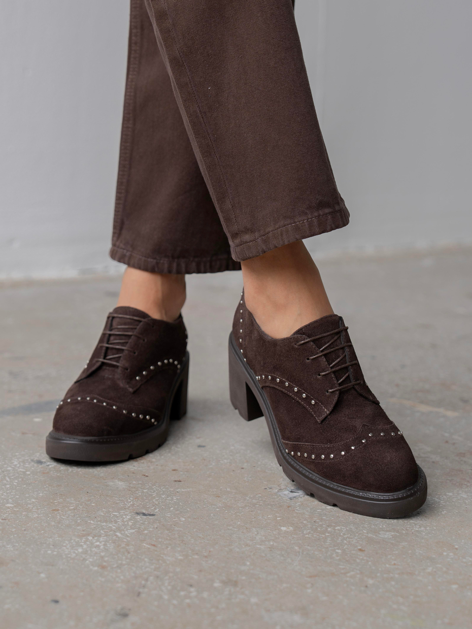 Lysi Koyu Kahve Süet Hakiki Deri Kadın MAKOSEN