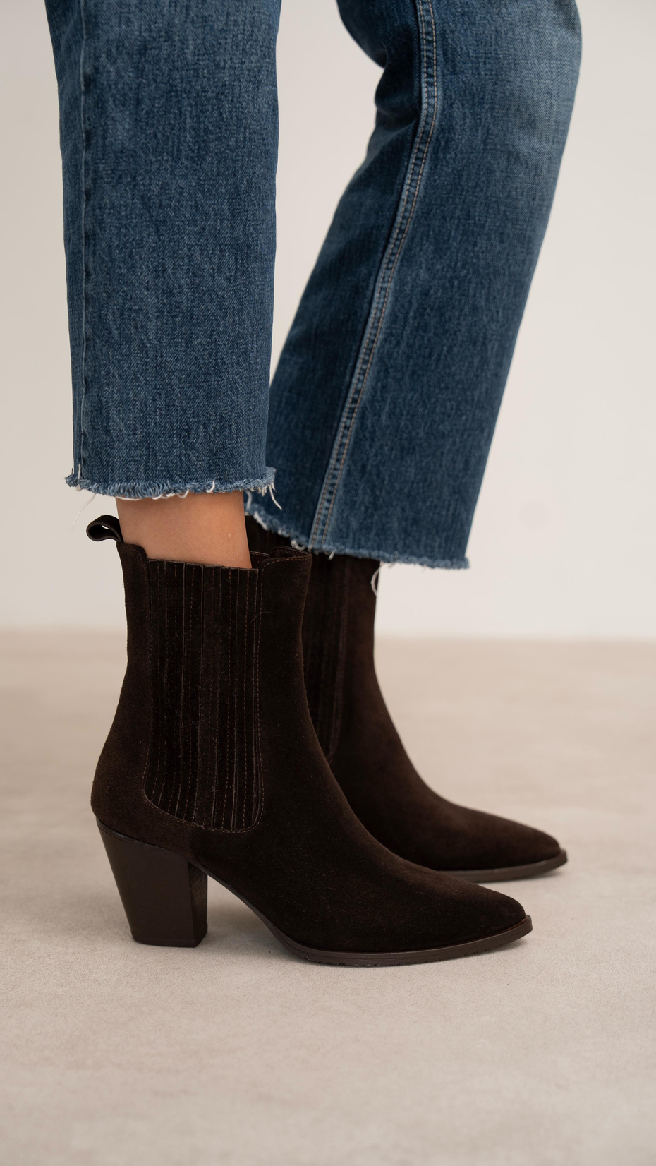 Marcelo Kahve Süet   Hakiki Deri   Bot