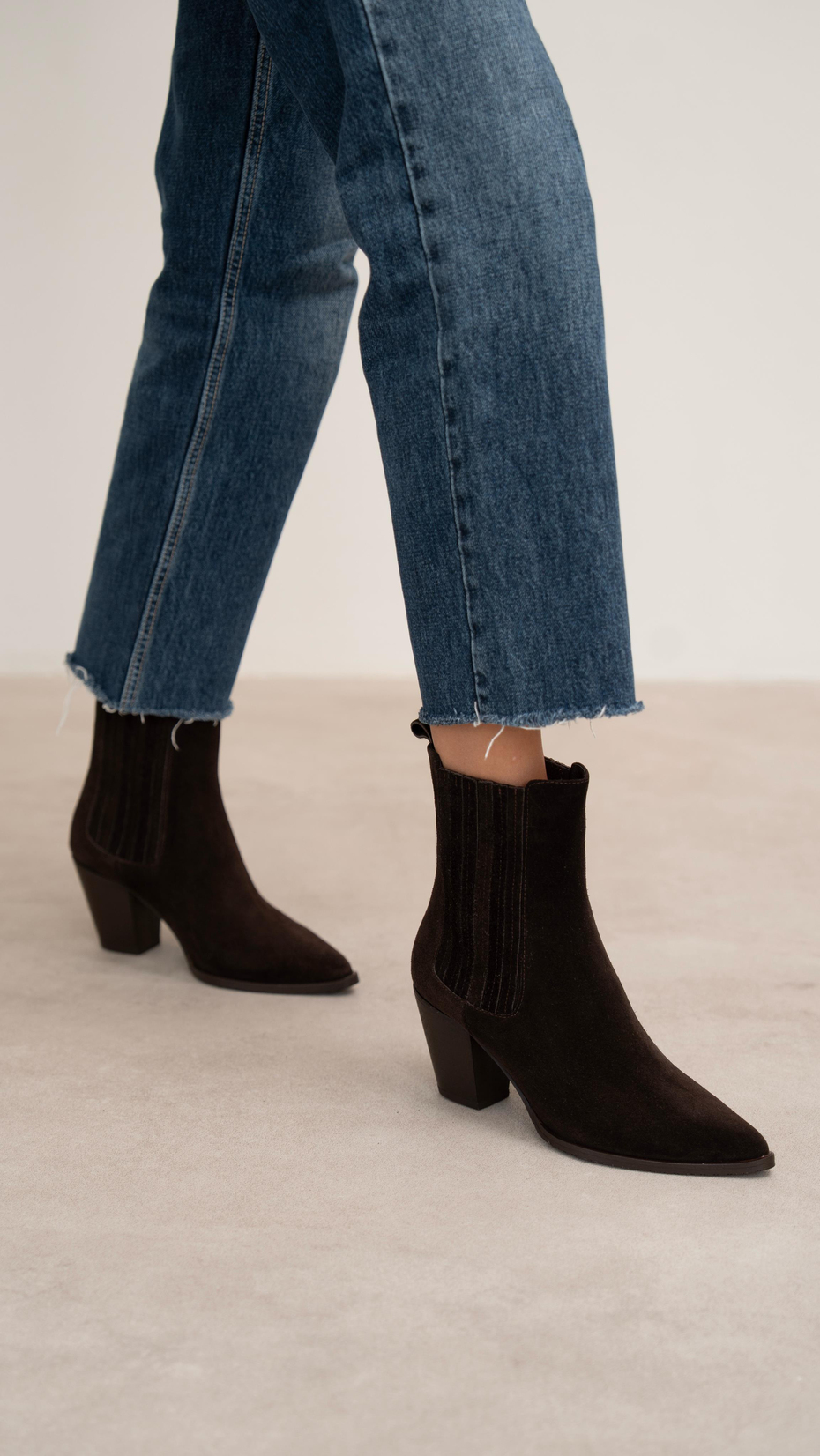 Marcelo Kahve Süet   Hakiki Deri   Bot