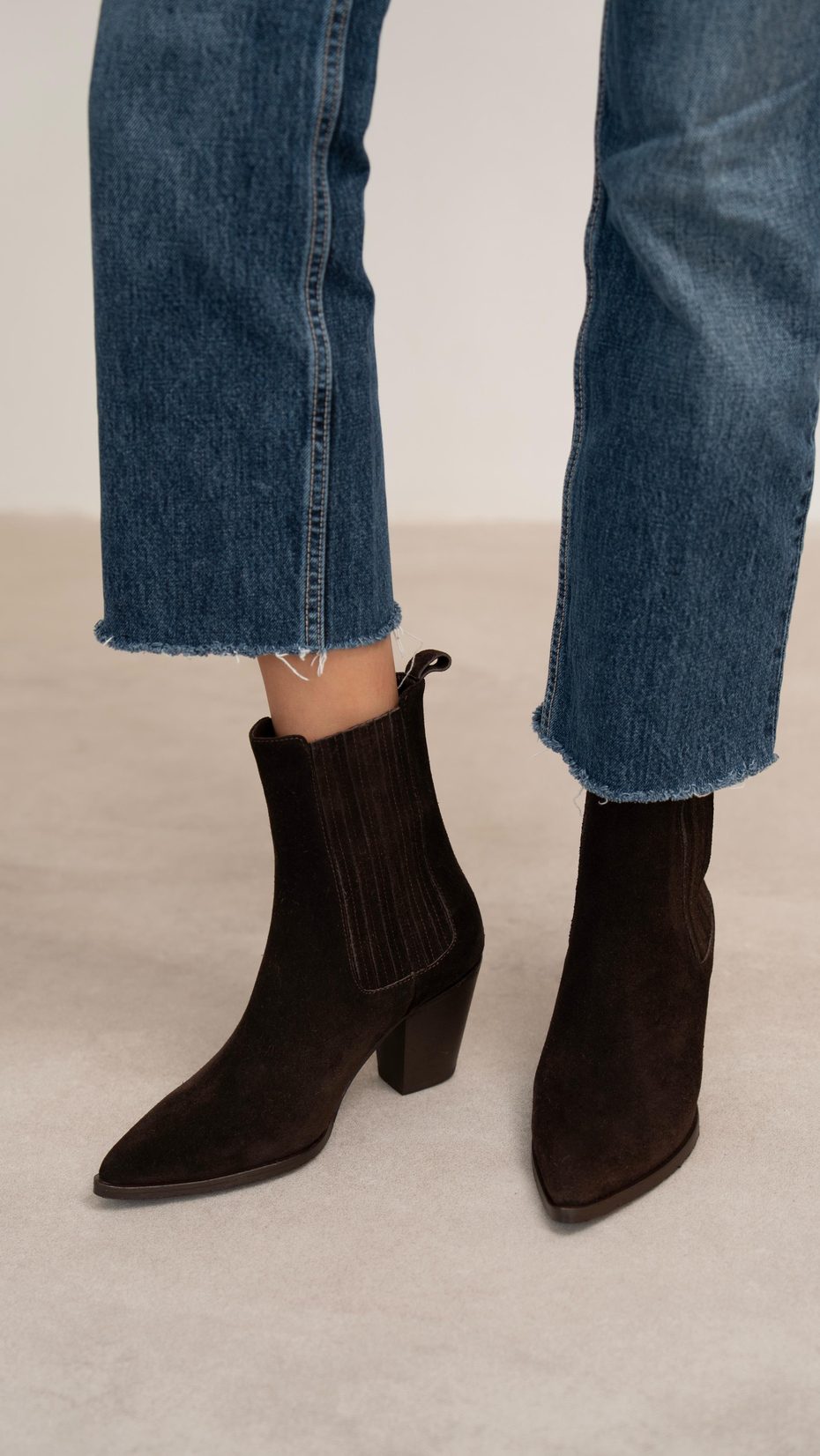 Marcelo Kahve Süet   Hakiki Deri   Bot