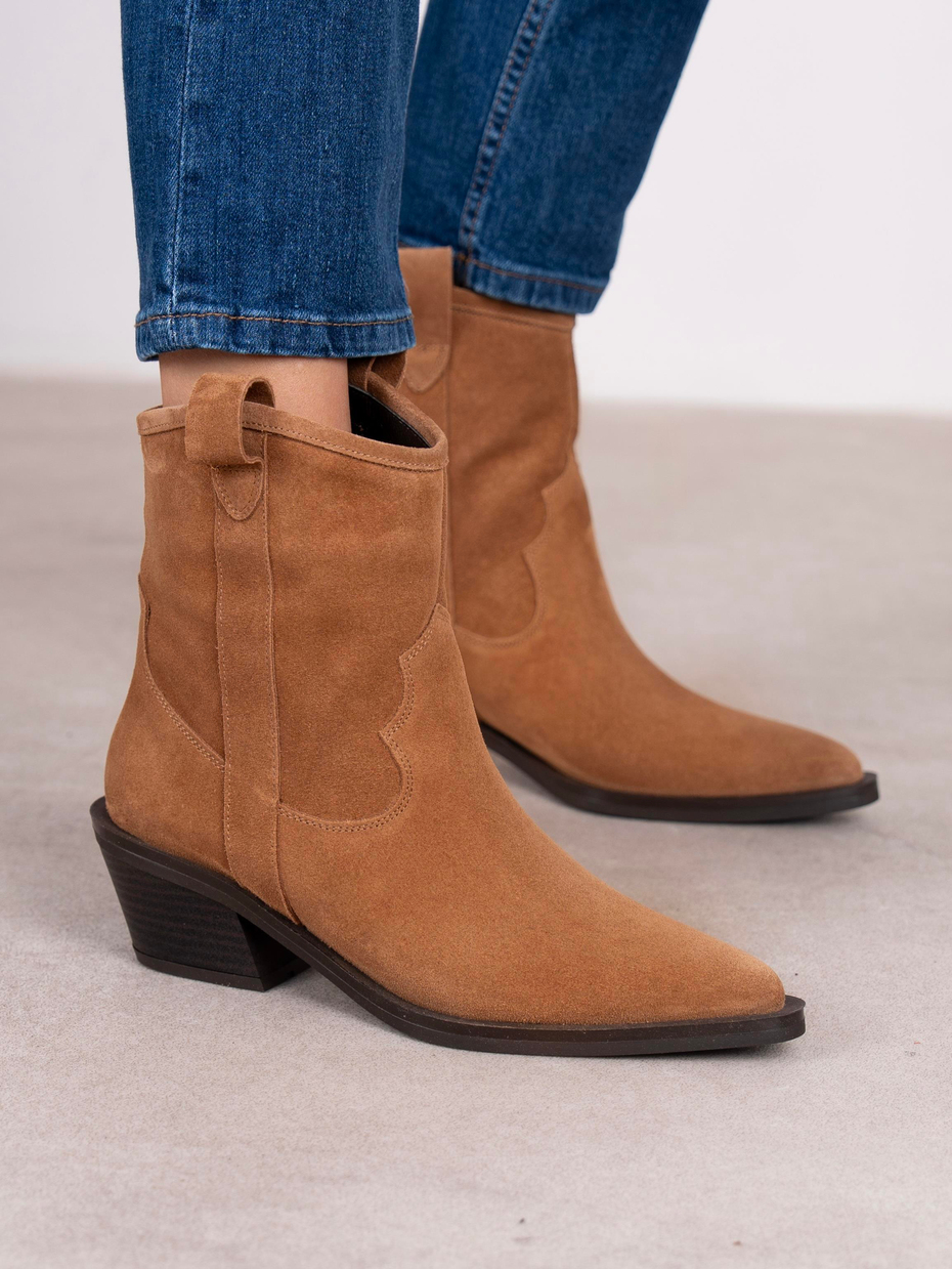 Medea Camel Süet Hakiki Deri Kadın Bot