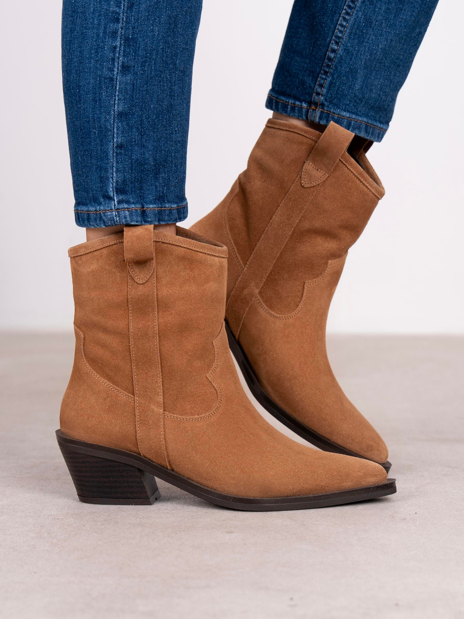 Medea Camel Süet Hakiki Deri Kadın Bot