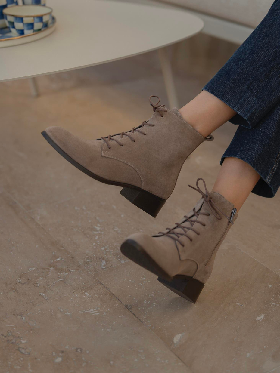 Moli Kum Süet Hakiki Deri Kadın Bot