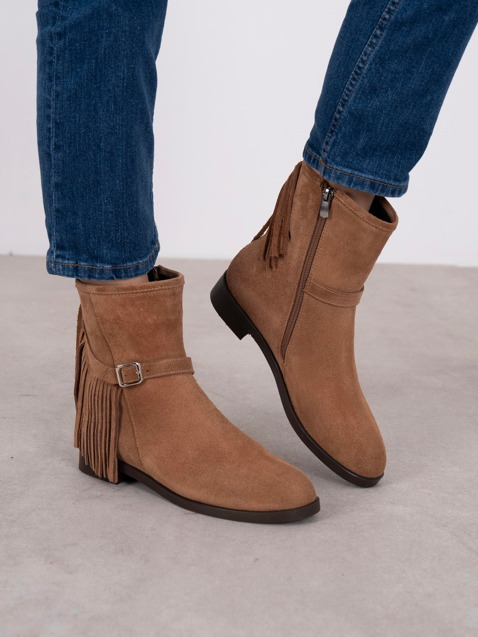 Nastia Taba Süet Hakiki Deri Kadın Bot