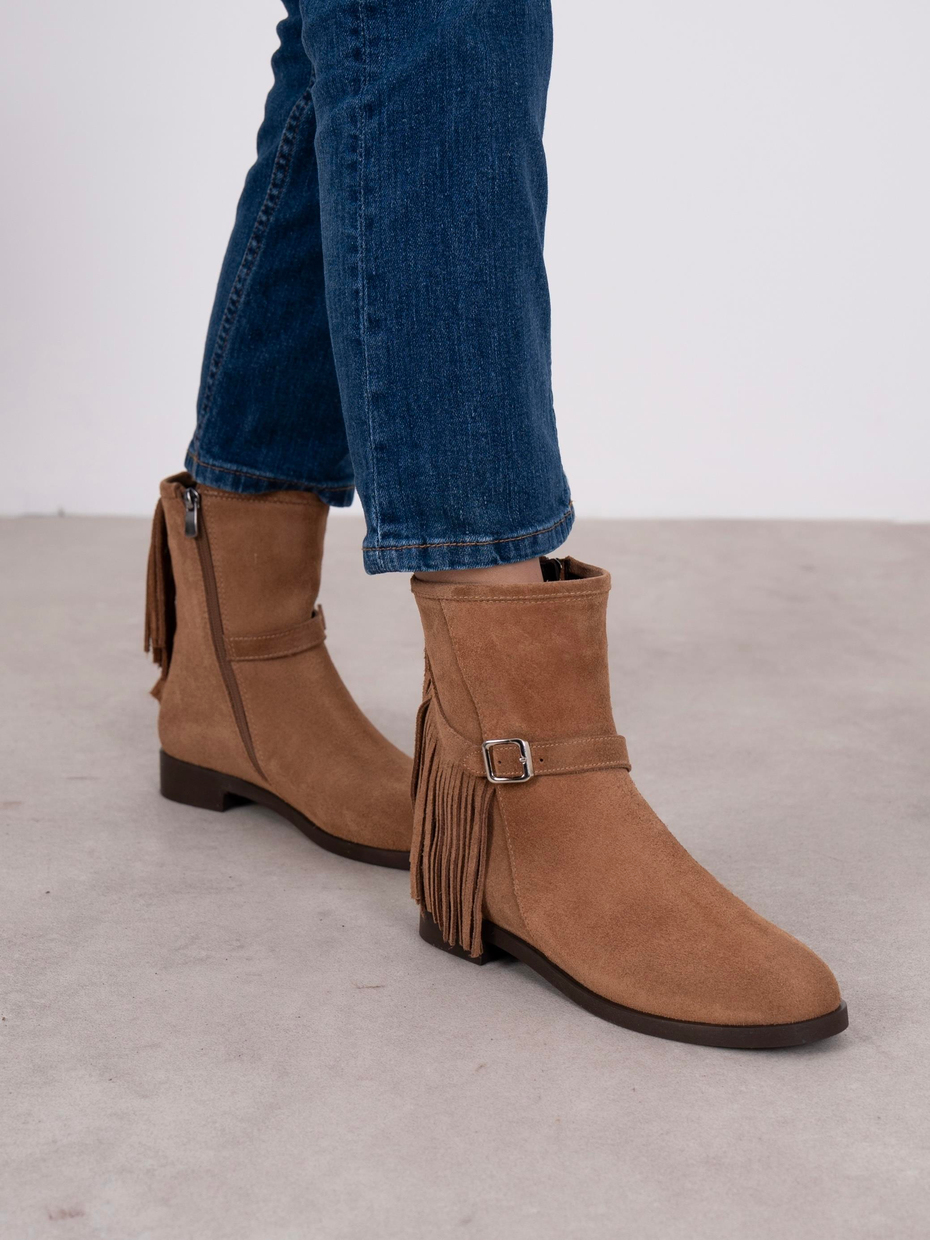 Nastia Taba Süet Hakiki Deri Kadın Bot