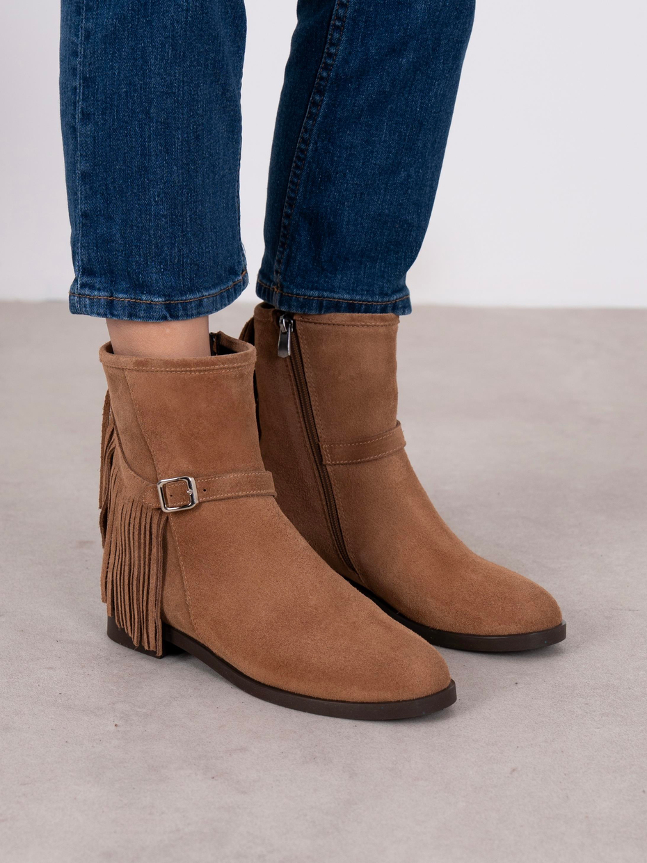 Nastia Taba Süet Hakiki Deri Kadın Bot