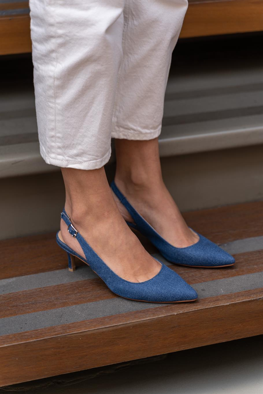 Negro Denim   Topuklu Ayakkabı