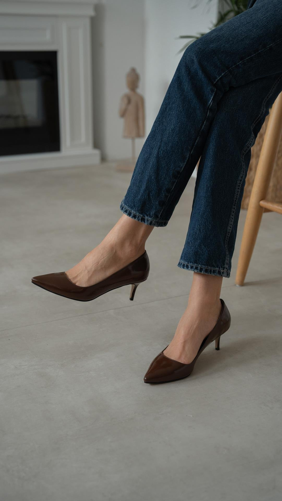 Nell Kahve Rugan   Stiletto