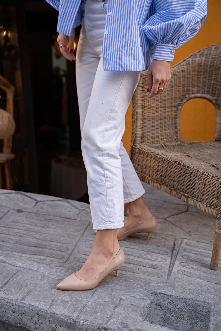 Nell Karamel Deri   Stiletto
