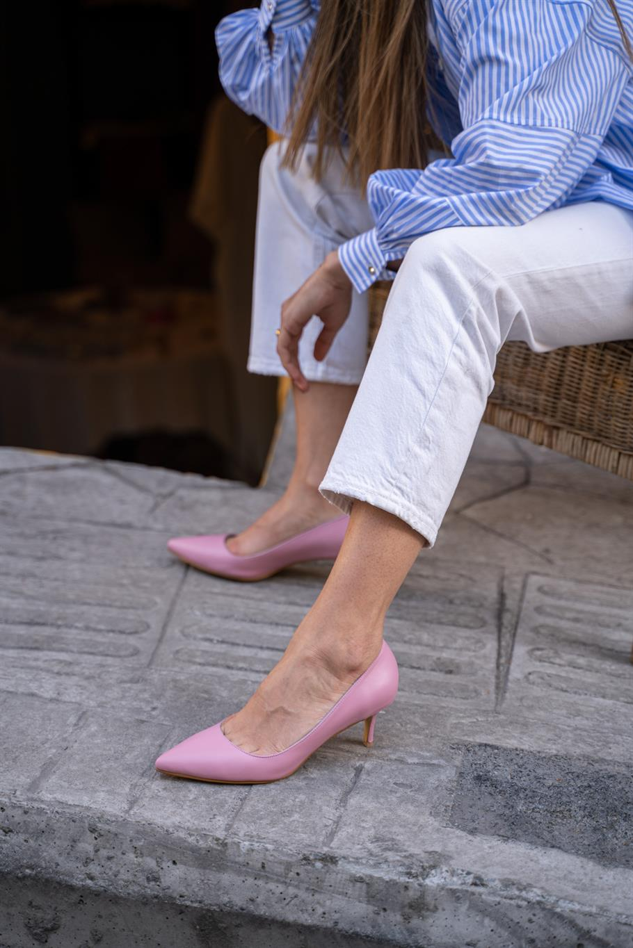 Nell Pembe Deri   Stiletto
