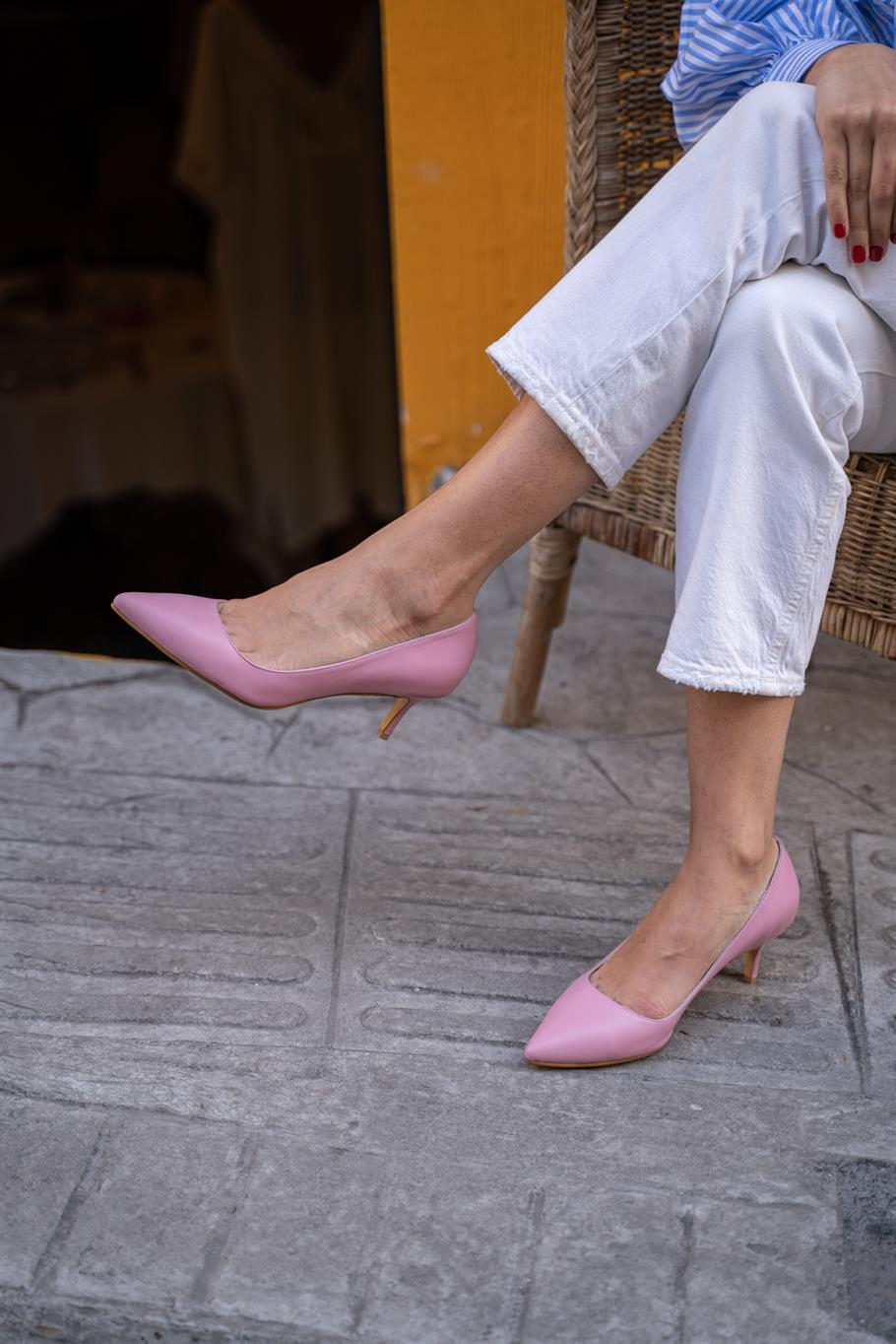 Nell Pembe Deri   Stiletto