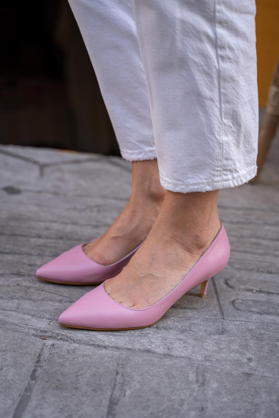 Nell Pembe Deri   Stiletto