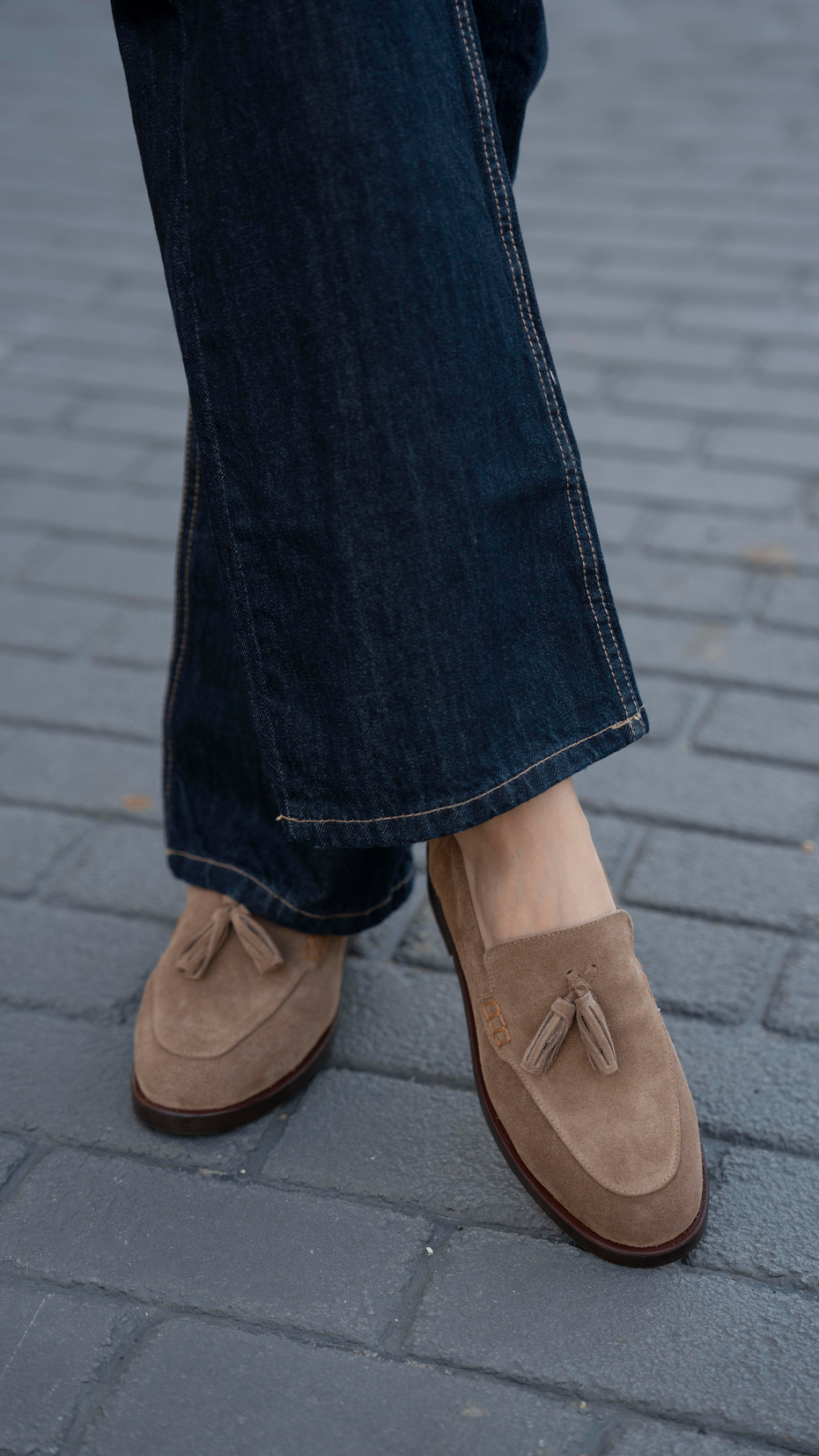 Nick Camel Süet   Hakiki Deri Kadın   Makosen Ayakkabı