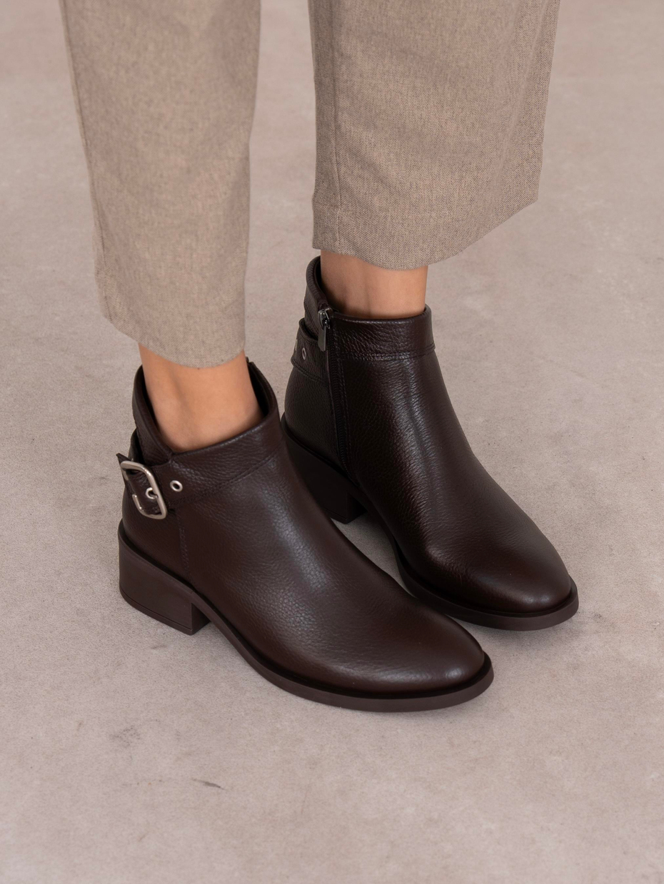 Nysa Kahve Hakiki Deri Kadın Bot