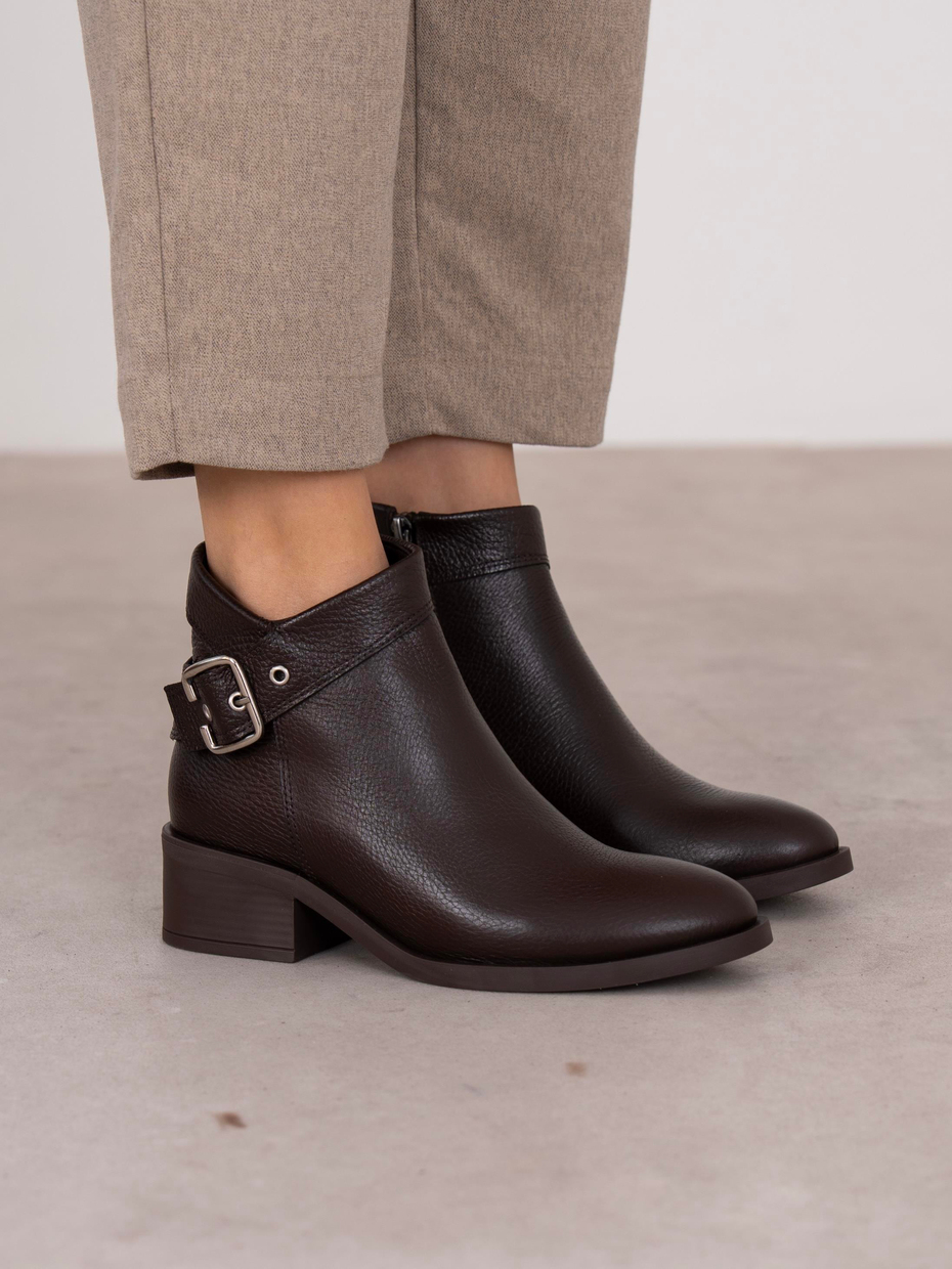 Nysa Kahve Hakiki Deri Kadın Bot