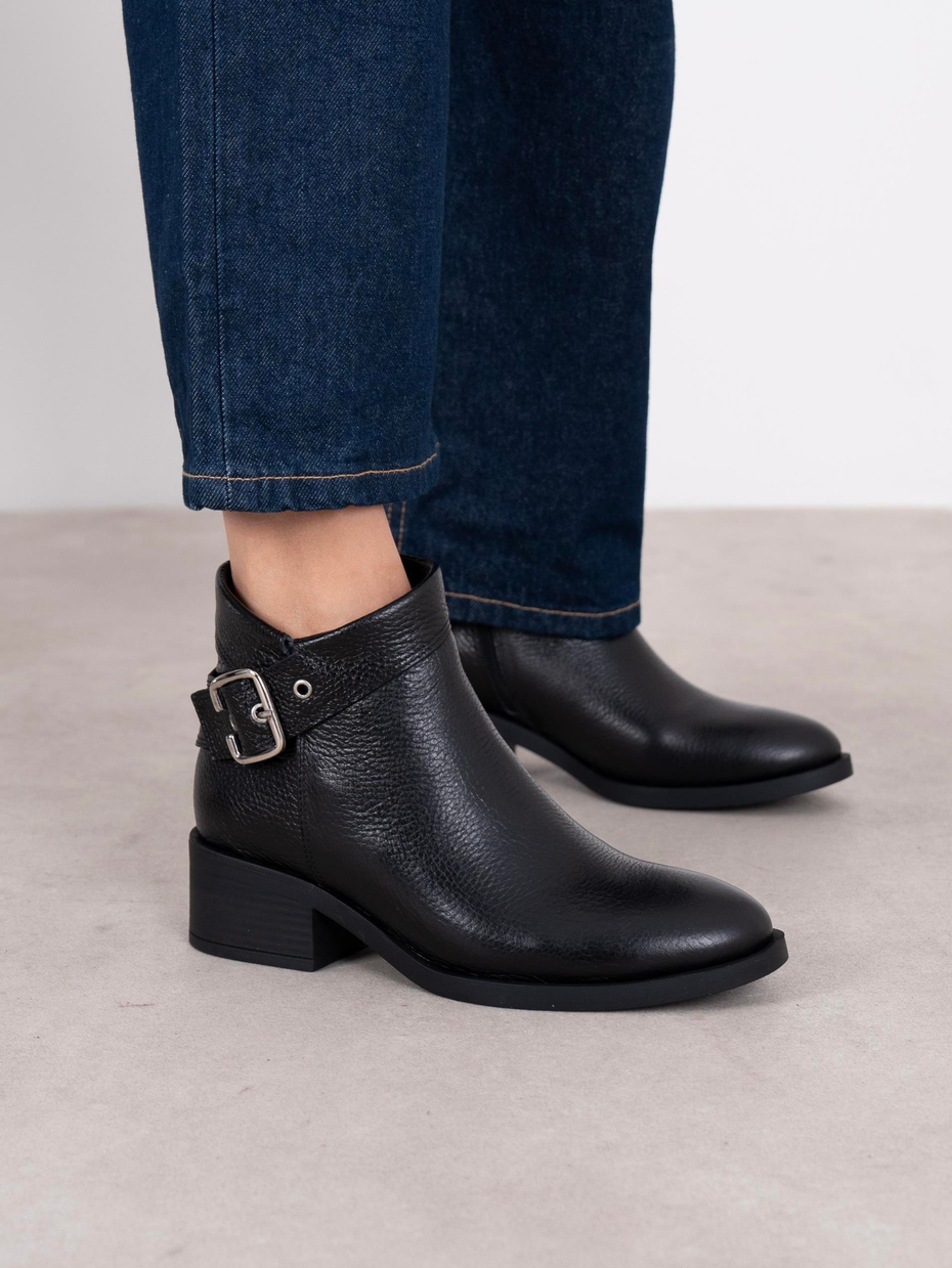 Nysa Siyah Hakiki Deri Kadın Bot