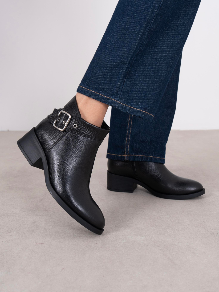 Nysa Siyah Hakiki Deri Kadın Bot