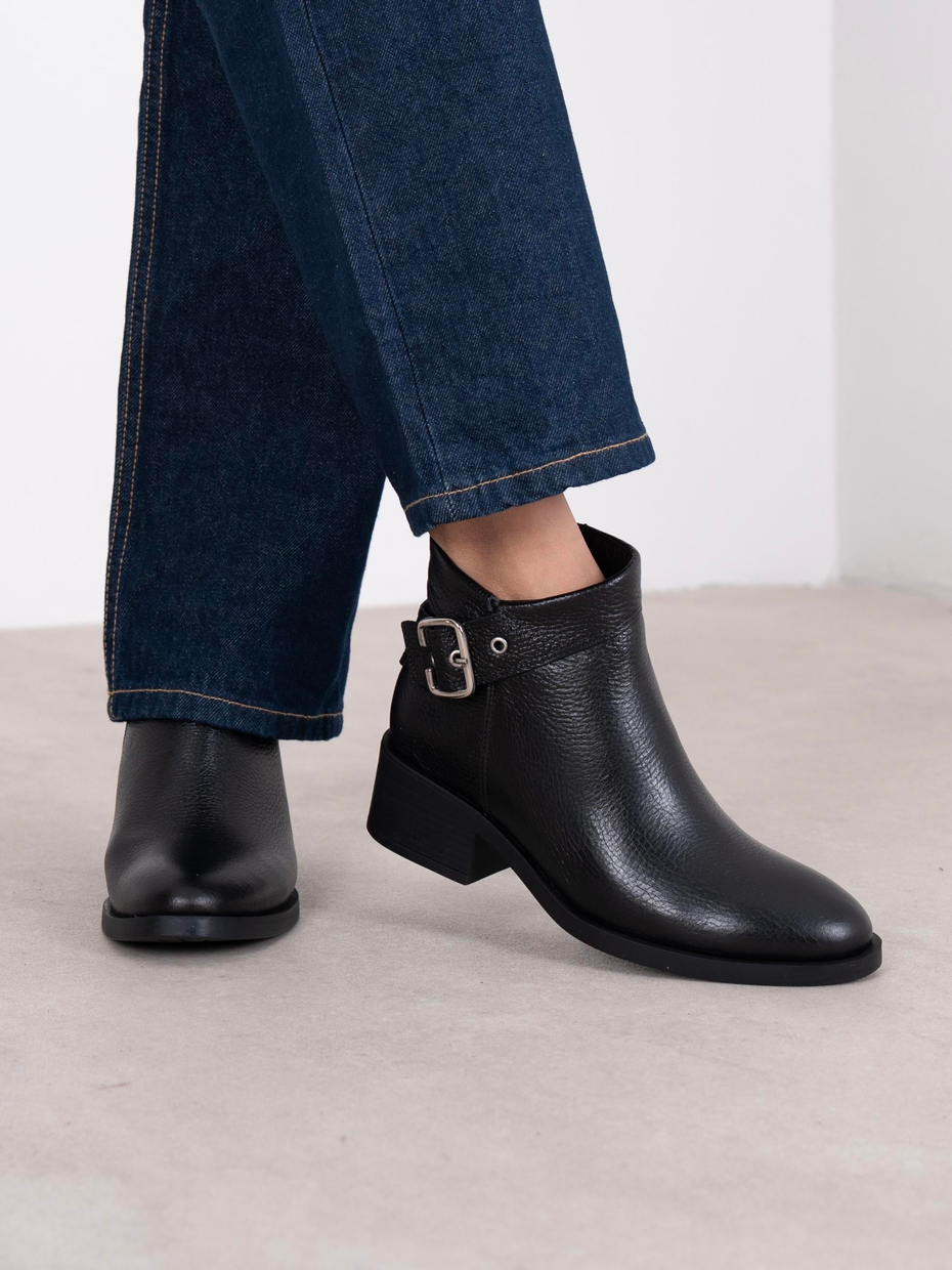 Nysa Siyah Hakiki Deri Kadın Bot