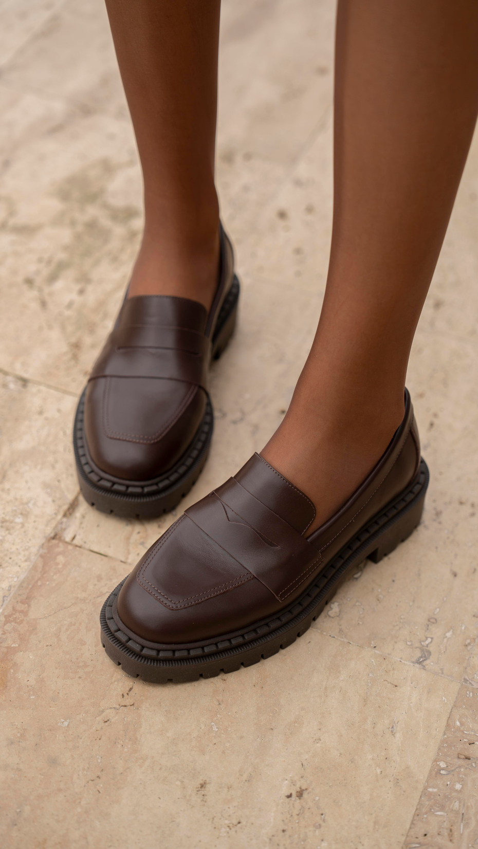 Oisin Kahve   Hakiki Deri Kadın   Makosen Ayakkabı