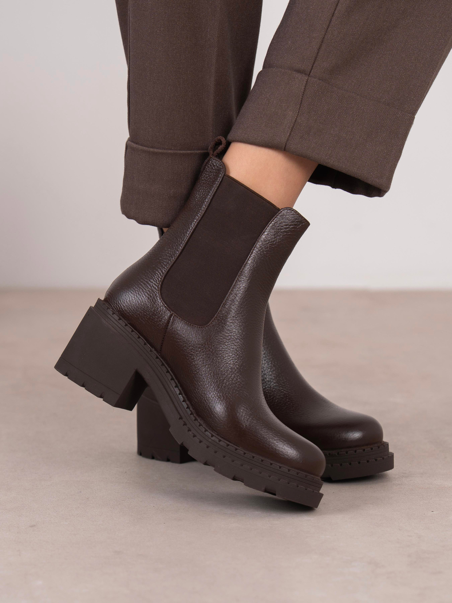 Olyana Kahve Hakiki Deri Kadın Bot