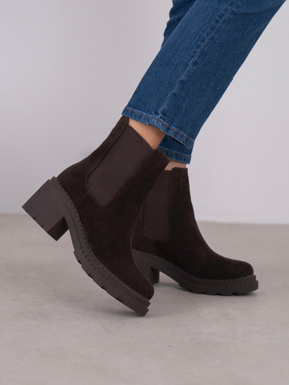 Olyana Kahve Süet Hakiki Deri Kadın Bot