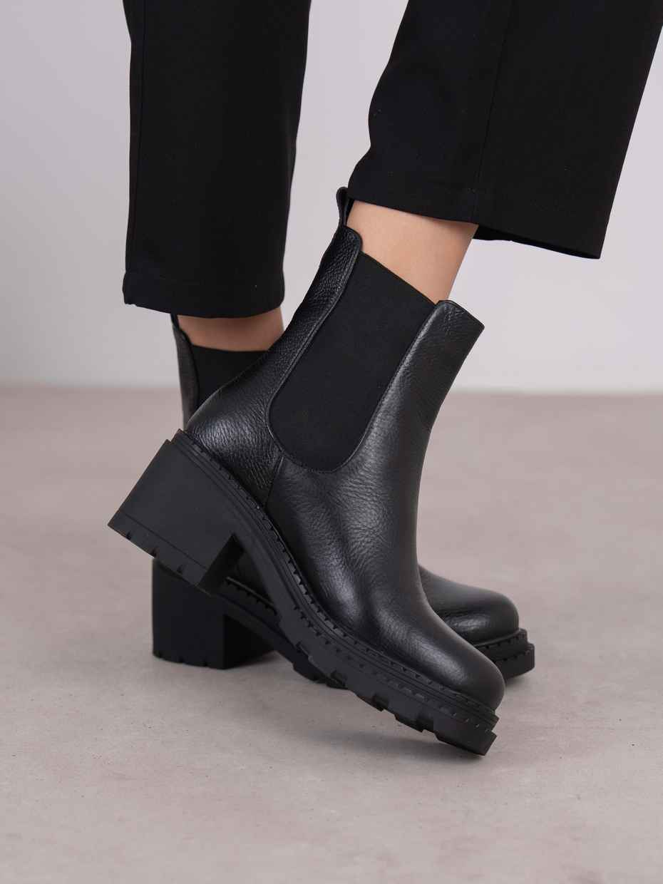 Olyana Siyah Hakiki Deri Kadın Bot