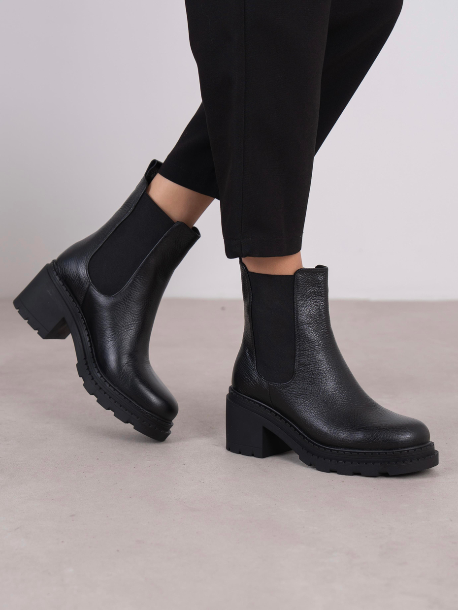 Olyana Siyah Hakiki Deri Kadın Bot