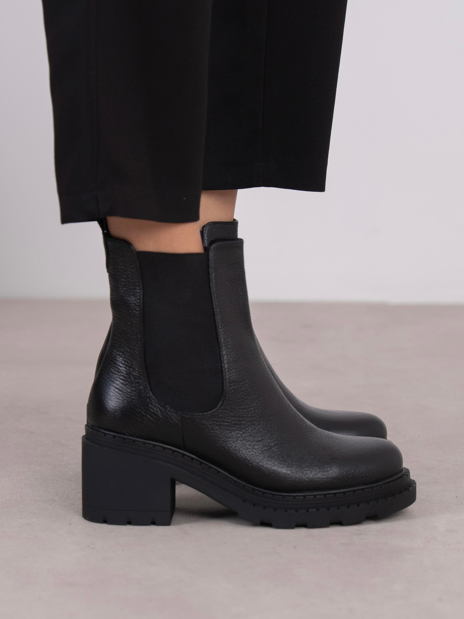 Olyana Siyah Hakiki Deri Kadın Bot