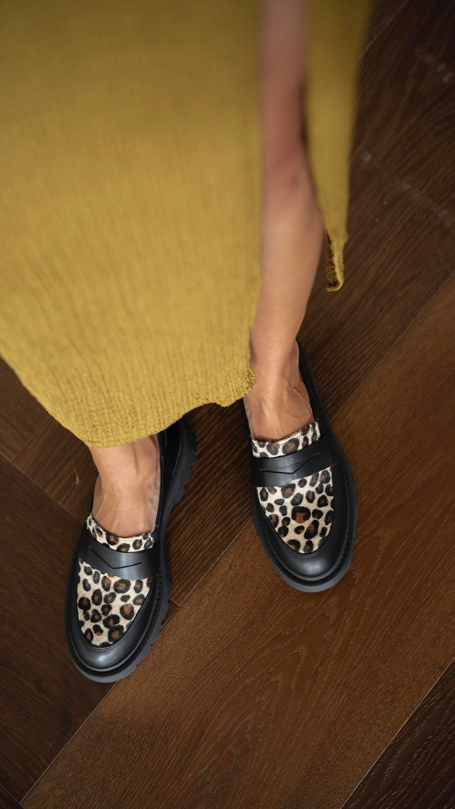 Orban Leopar   Hakiki Deri Kadın   Makosen Ayakkabı