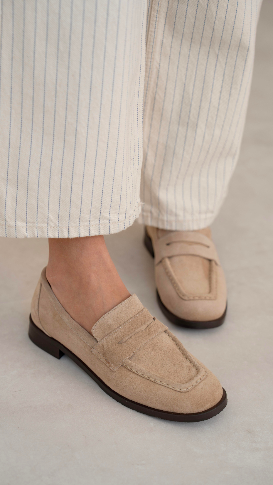 Origi Bej Süet   Hakiki Deri   Makosen Ayakkabı