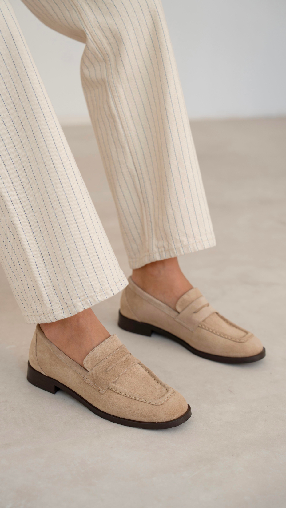 Origi Bej Süet   Hakiki Deri   Makosen Ayakkabı