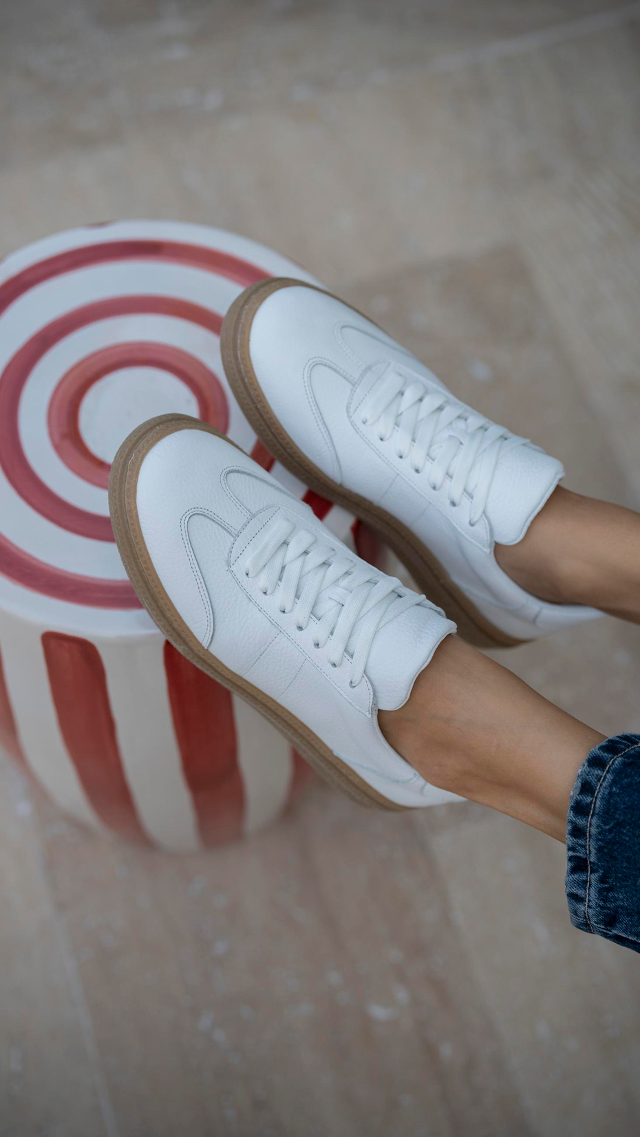 Orsic Beyaz   Hakiki Deri Kadın   Spor Ayakkabı