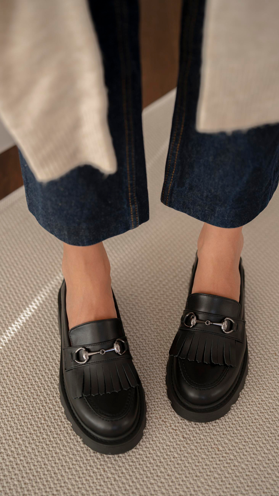 Osim Siyah   Hakiki Deri   Makosen Ayakkabı