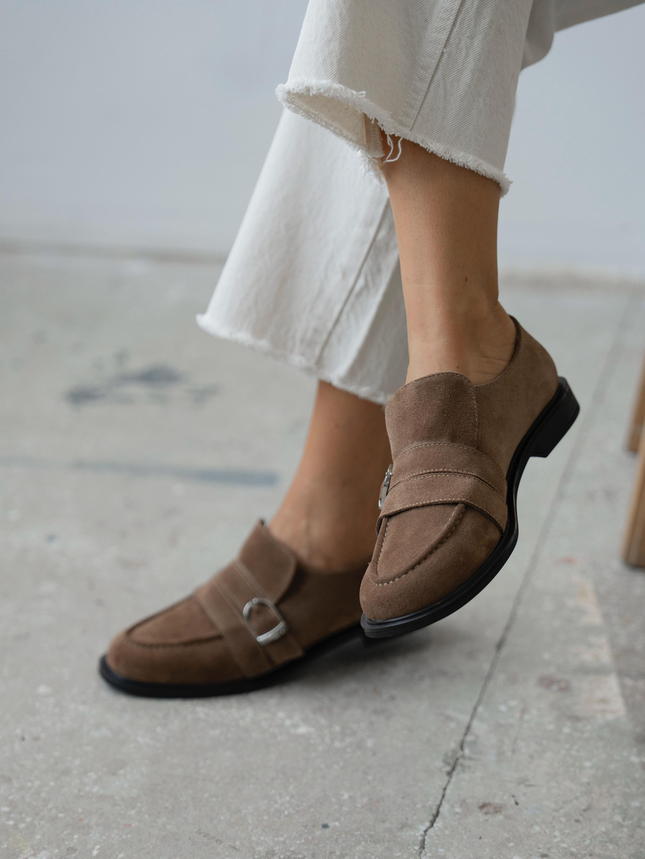 Ovel Camel Hakiki Süet Kadın Makosen Ayakkabı