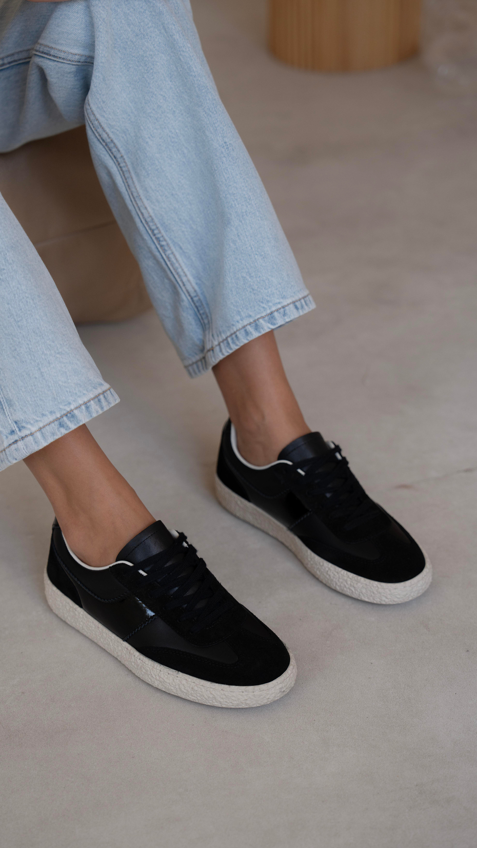 Pavlidis Siyah Süet- Siyah   Hakiki Deri   Spor Ayakkabı